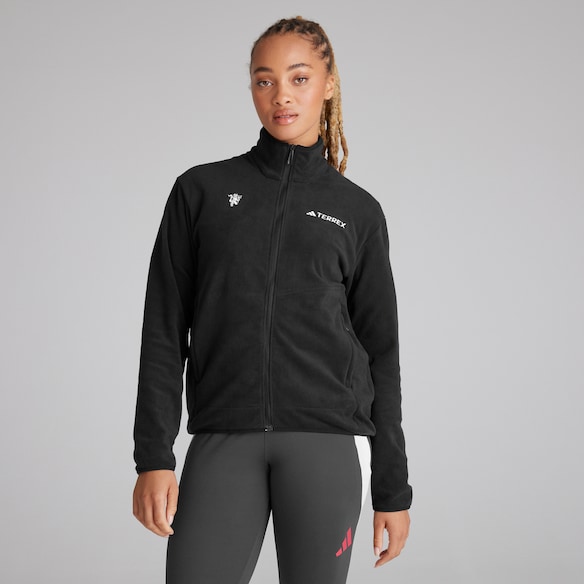 Manchester United x adidas Womens Terrex Fleece Jacket Black Black
