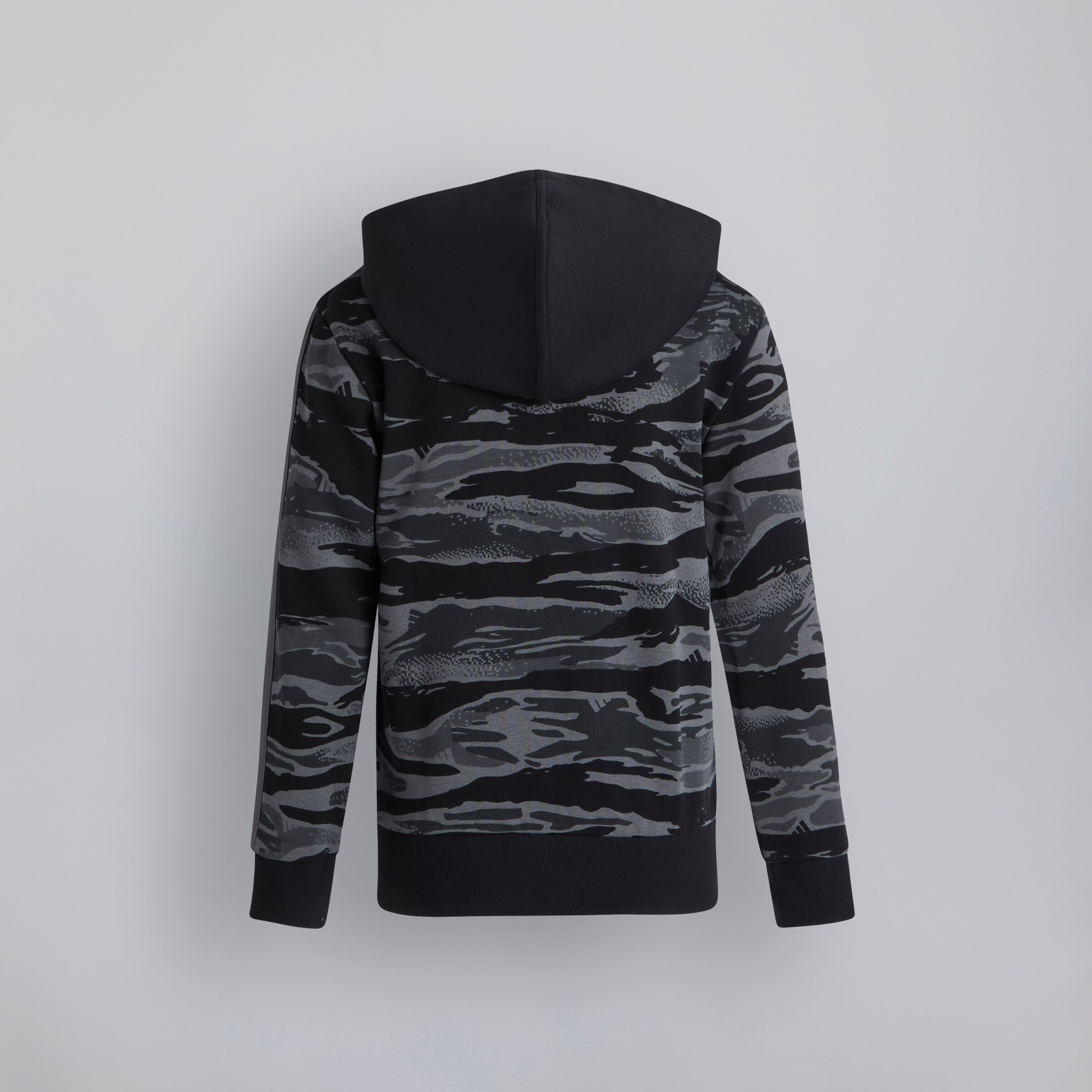 Manchester United x adidas Kids Essentials Camo Full Zip Hoodie Black Black Detail [2-2]