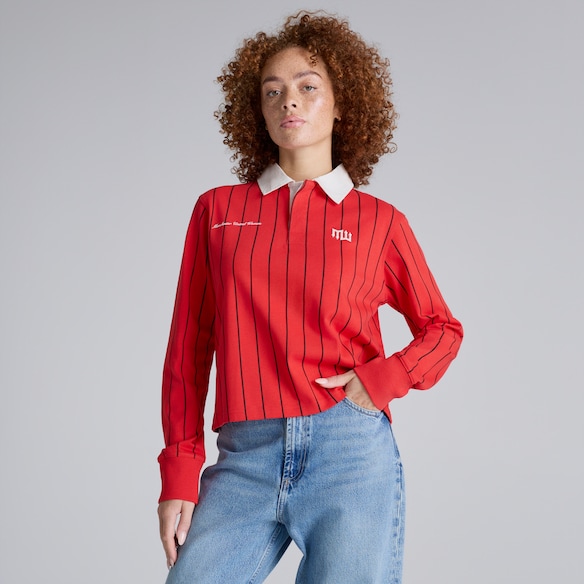 Manchester United Women Womens Rugby Polo Shirt Red Rot