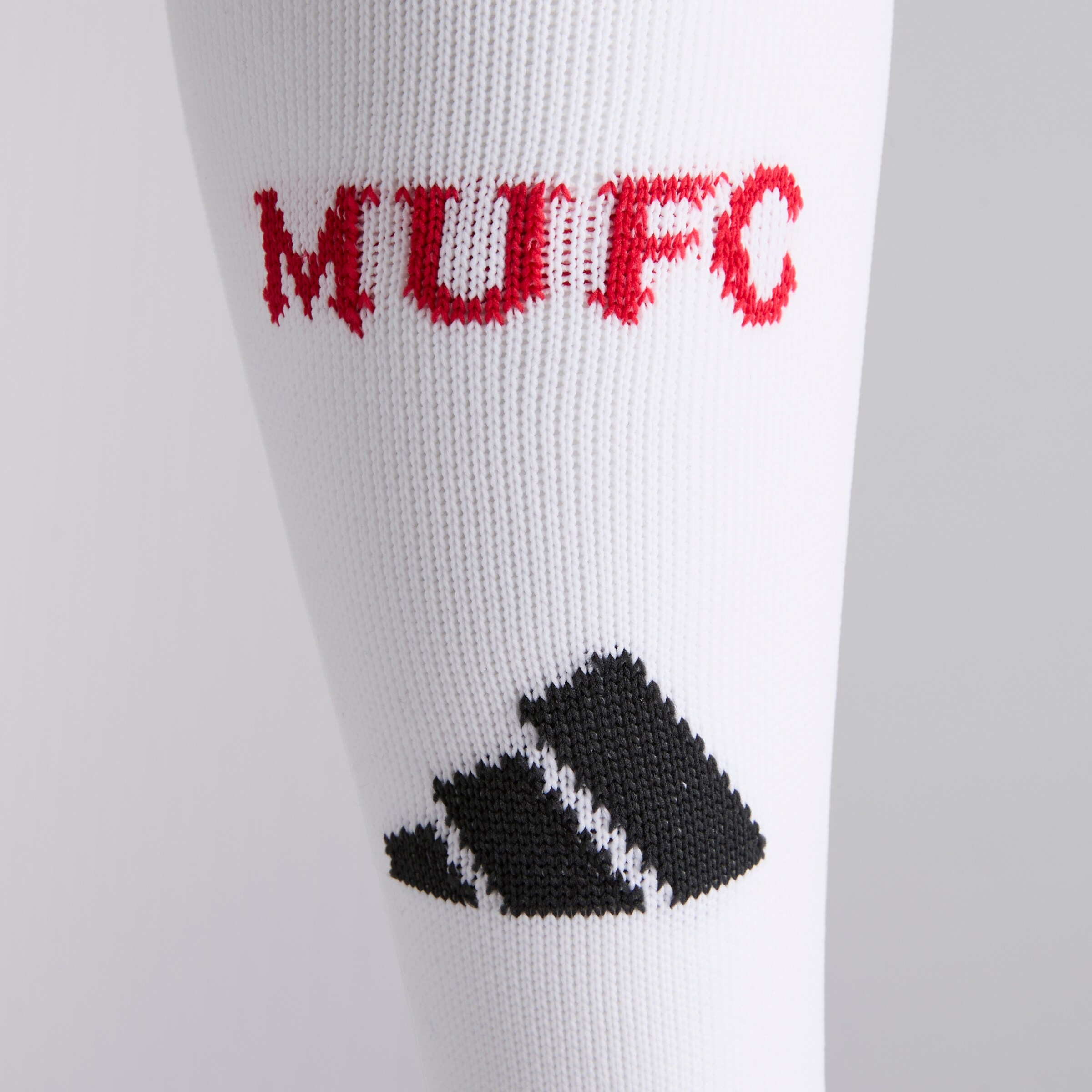 Manchester United 25/26 Home Socks White Blanc Détail [3-4]
