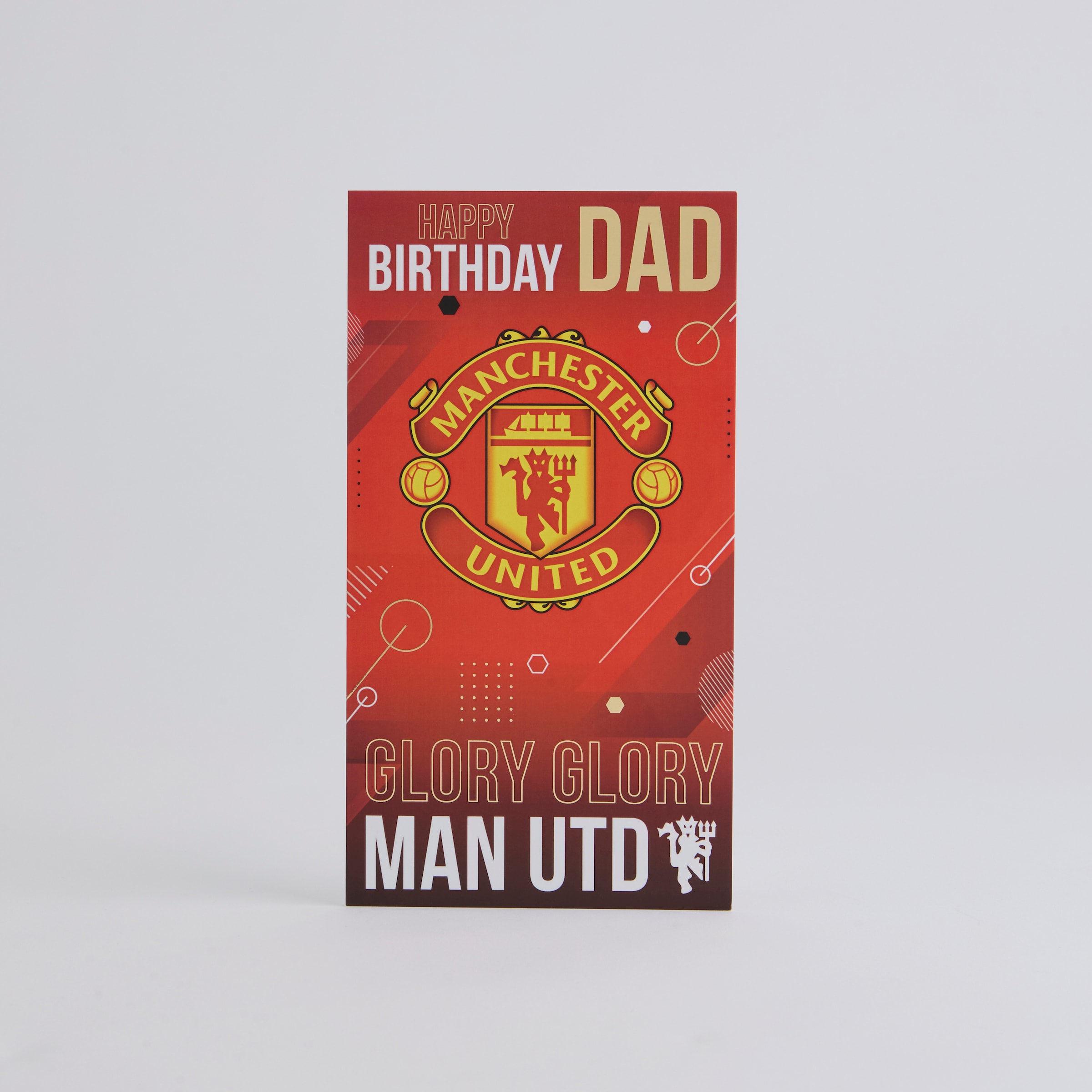 Manchester United Dad Greeting Card Red Red