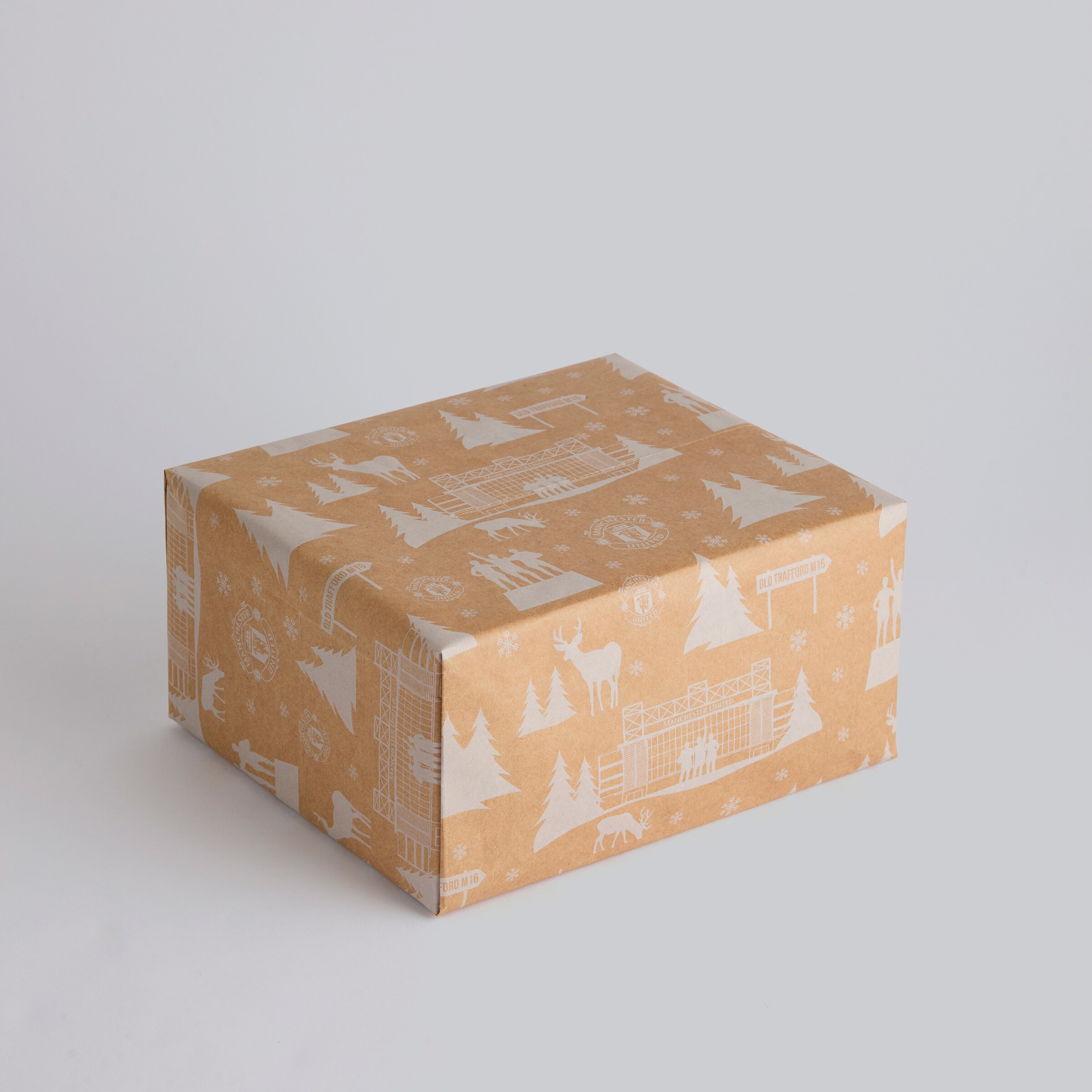 Manchester United Christmas Wrapping Paper Brown Brown Detail [2-4]