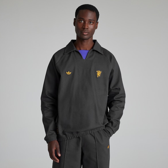 Manchester United Terrace Icons Drill Sweatshirt Black
