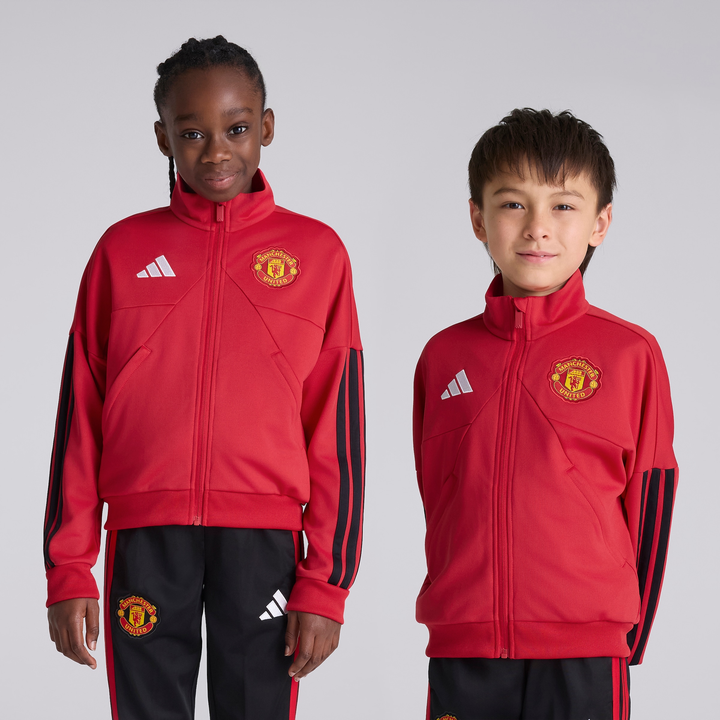 Manchester United x adidas Kids Track Top Red Red