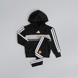 Manchester United x adidas Kids Essentials Tiberio 3-Stripes Fleece Leggins Set Black