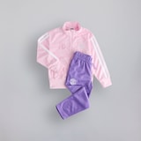 Manchester United x adidas Little Kids Essentials 3-Stripes CLIMACOOL Tracksuit Pink/Purple