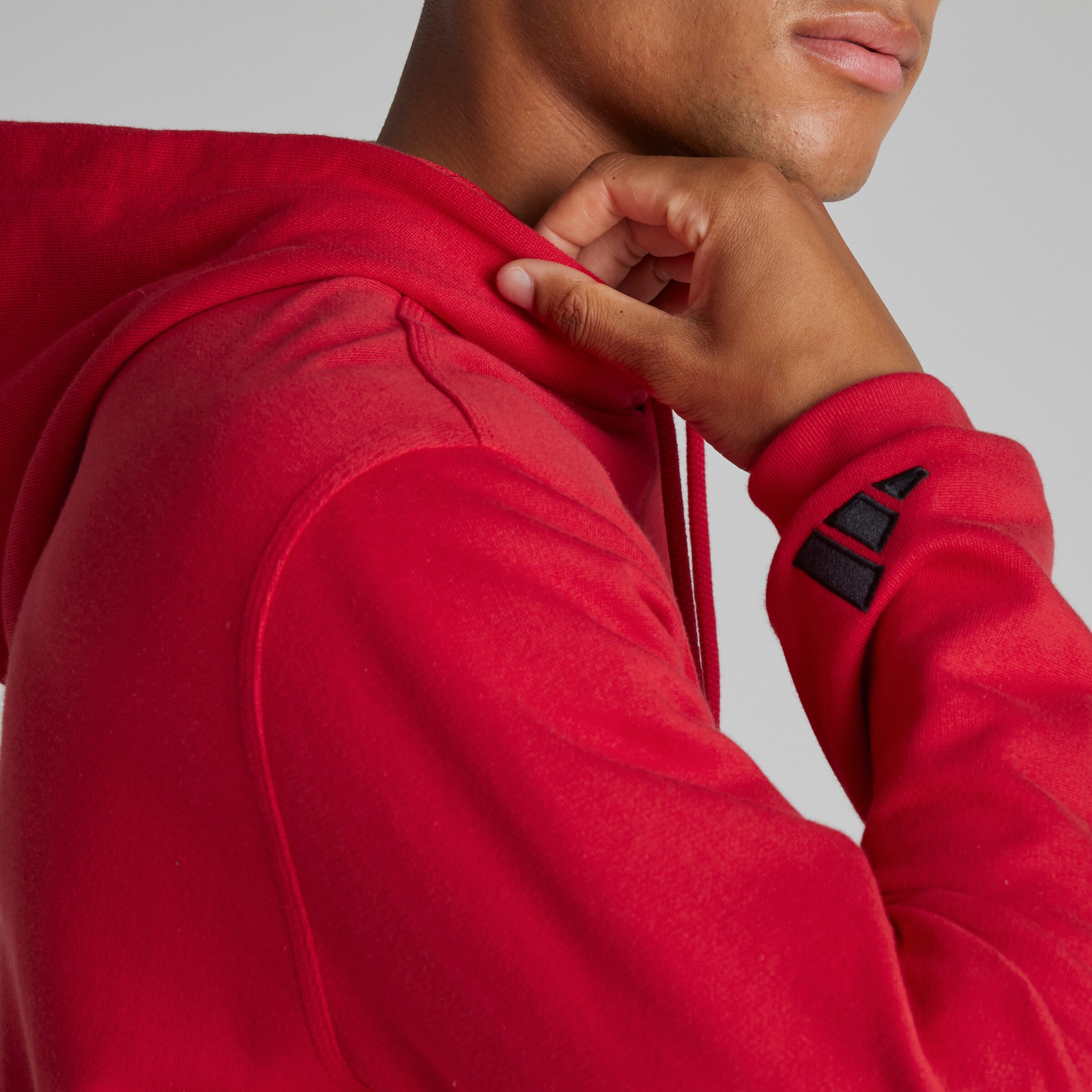 Manchester United x adidas US Pack Hoodie Red 빨간색 세부 사항 [4-6]