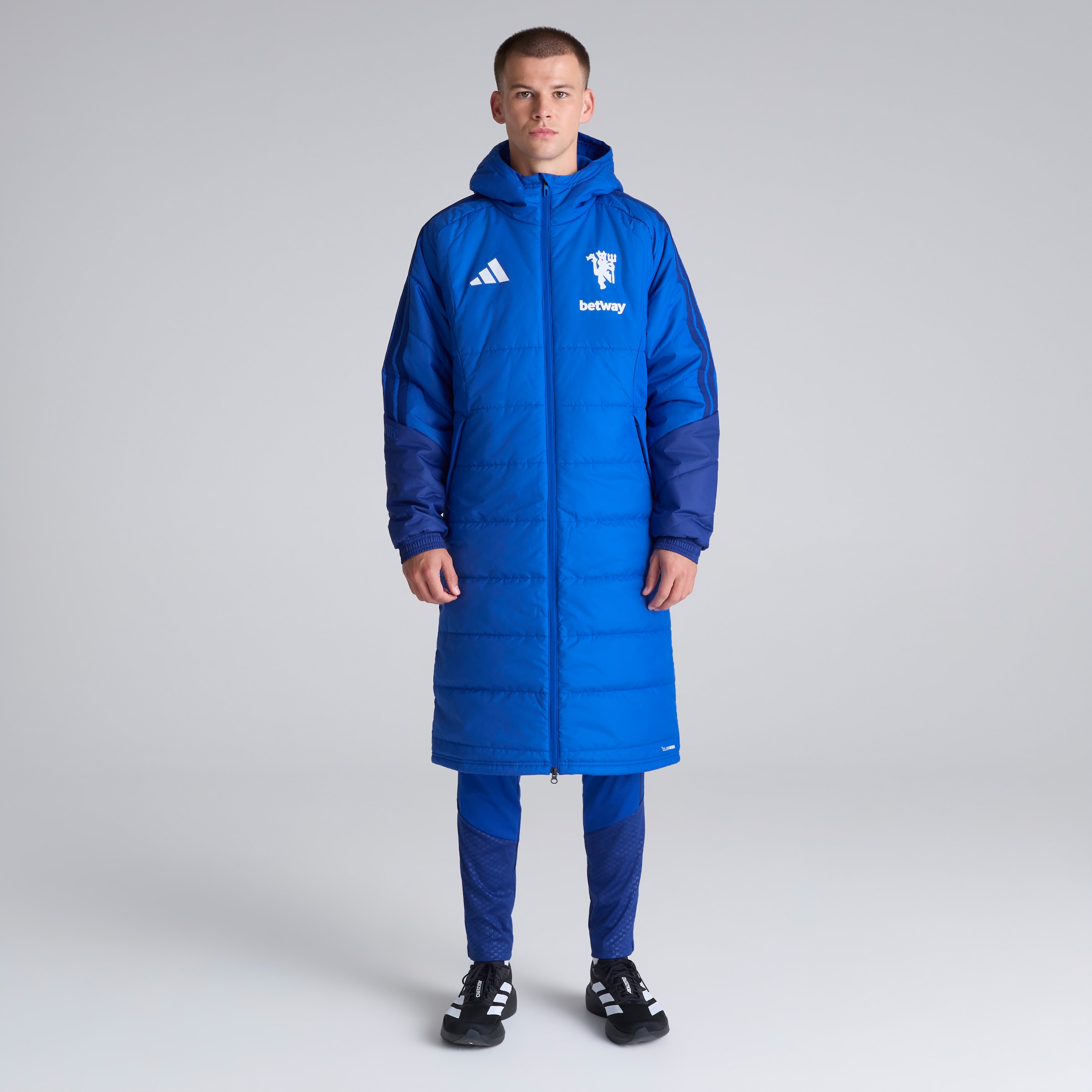Manchester United 26/27 Cup Training Tiro Authentic Long Coat Blue (Sponsored) Blau