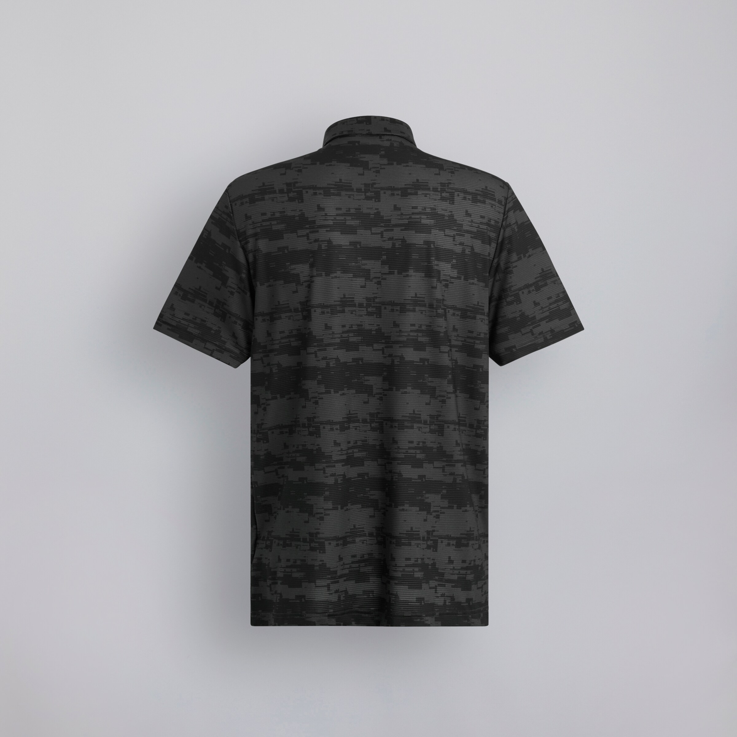 Manchester United x adidas Mens Golf Ultimate365 HEAT.RDY Stripe Polo Shirt Grey Grey Detail [7-7]