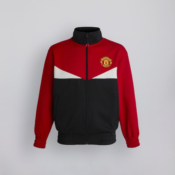Manchester United Block Retro Track Jacket Red Rouge