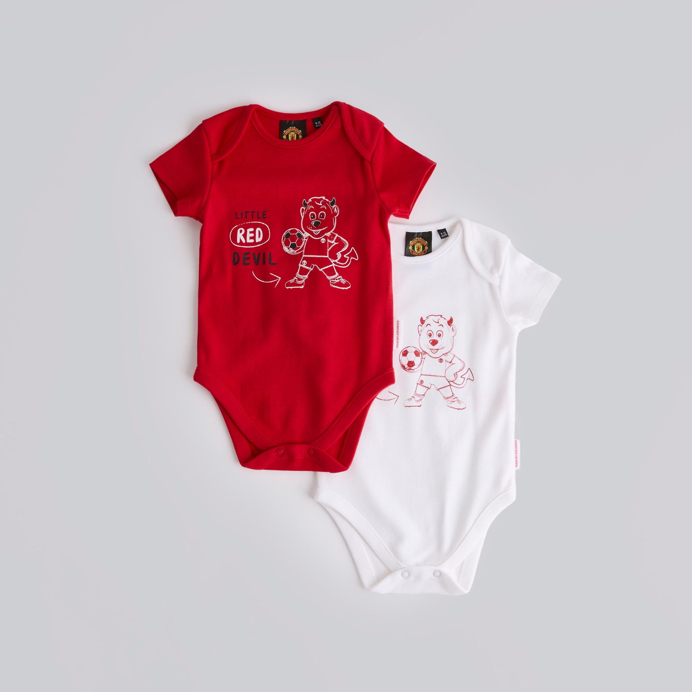 Manchester United Baby  Little Devil Bodysuits 2 Pack Multi Multi