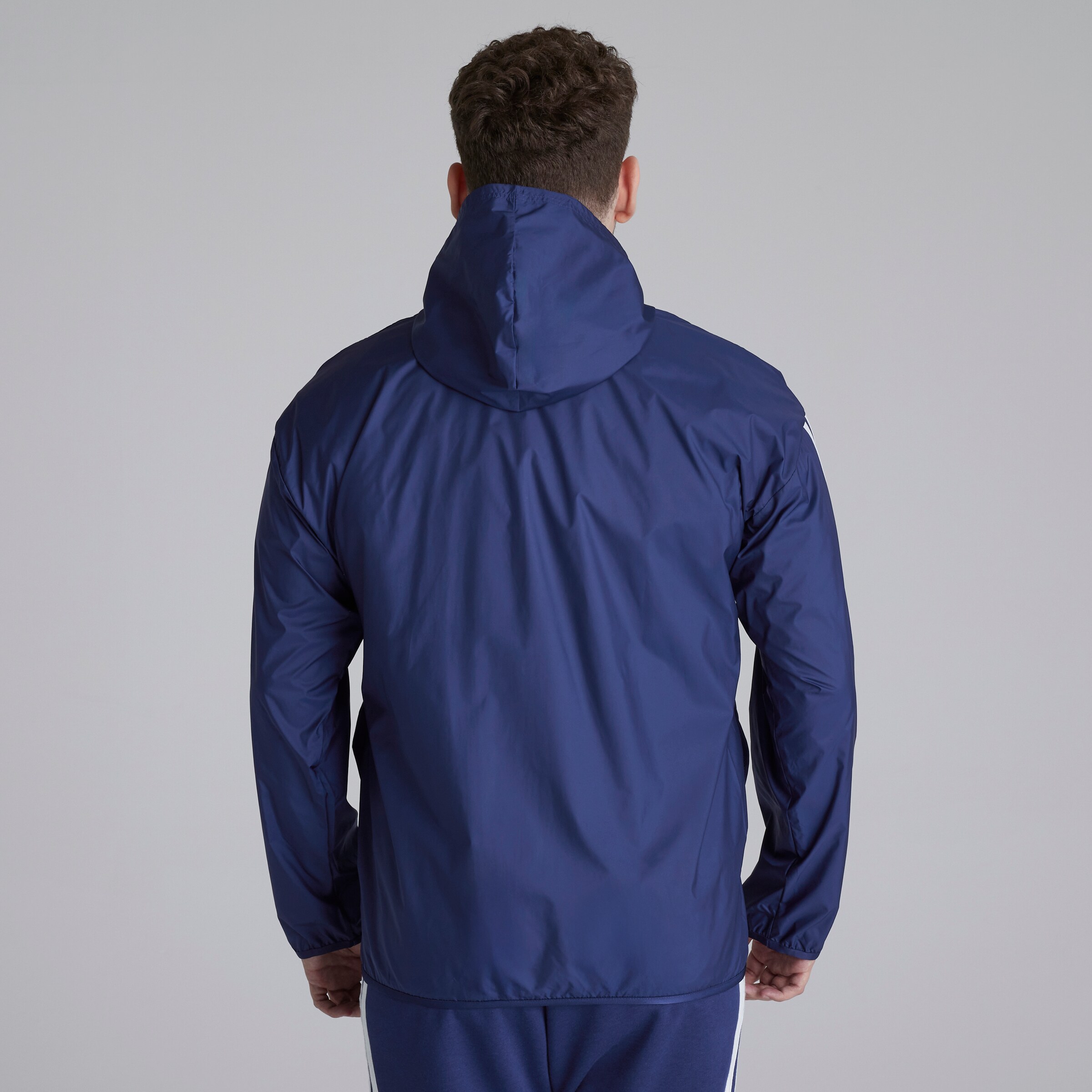 Manchester United x adidas Essentials 3-Stripes Windbreaker Blue Blue Detail [2-5]