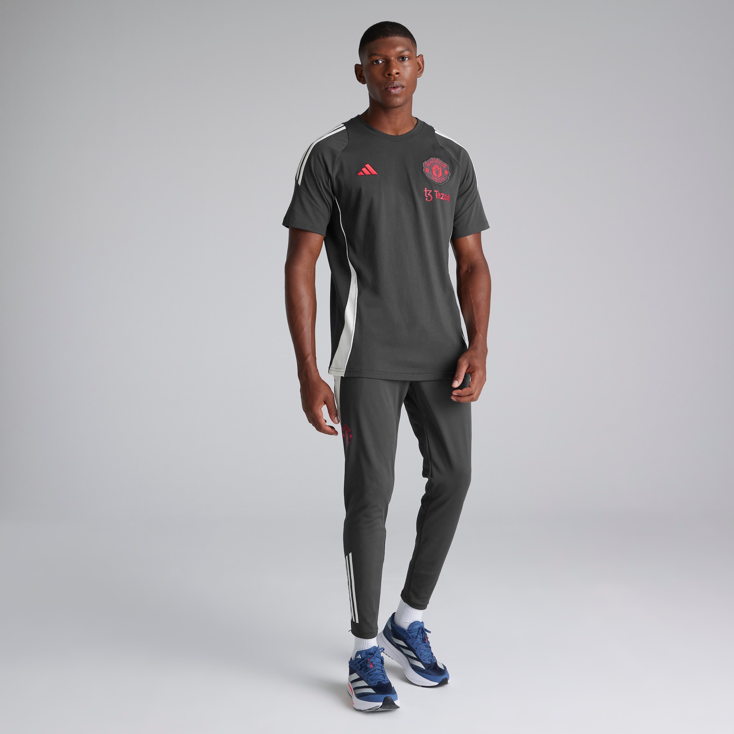 Manchester United European Training Tiro 24 T-Shirt Dark Grey Gris Détail [3-5]