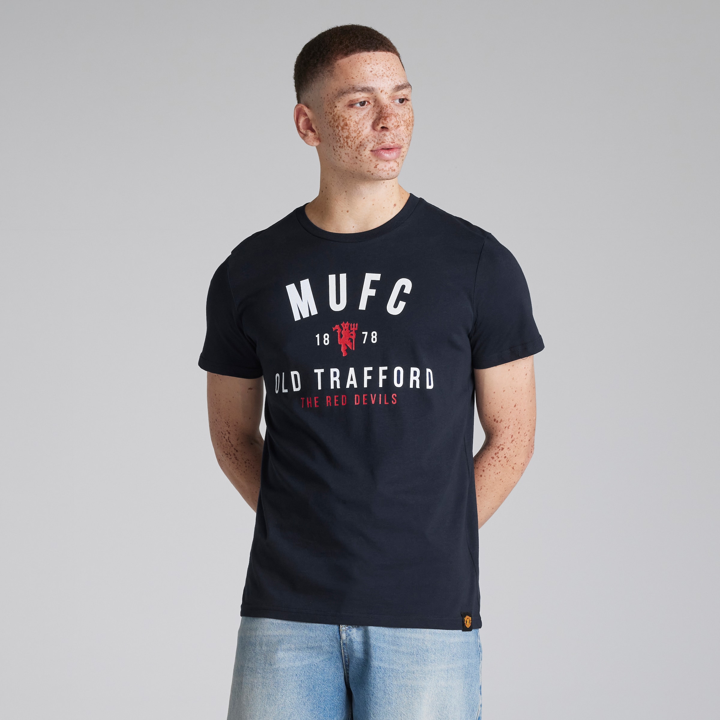 Manchester United MUFC Old Trafford T-Shirt Navy Navy blue