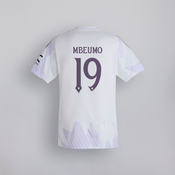 Manchester United 25/26 Away Jersey with Mbeumo 19 Club Printing White