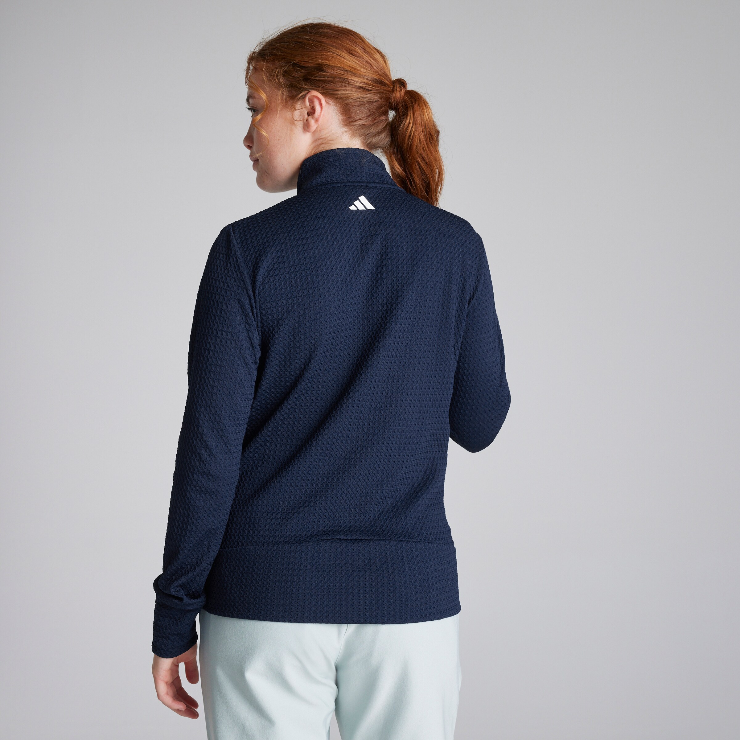 Manchester United x adidas Womens Golf Ultimate365 Textured Jacket Navy Navy blue Detail [2-5]