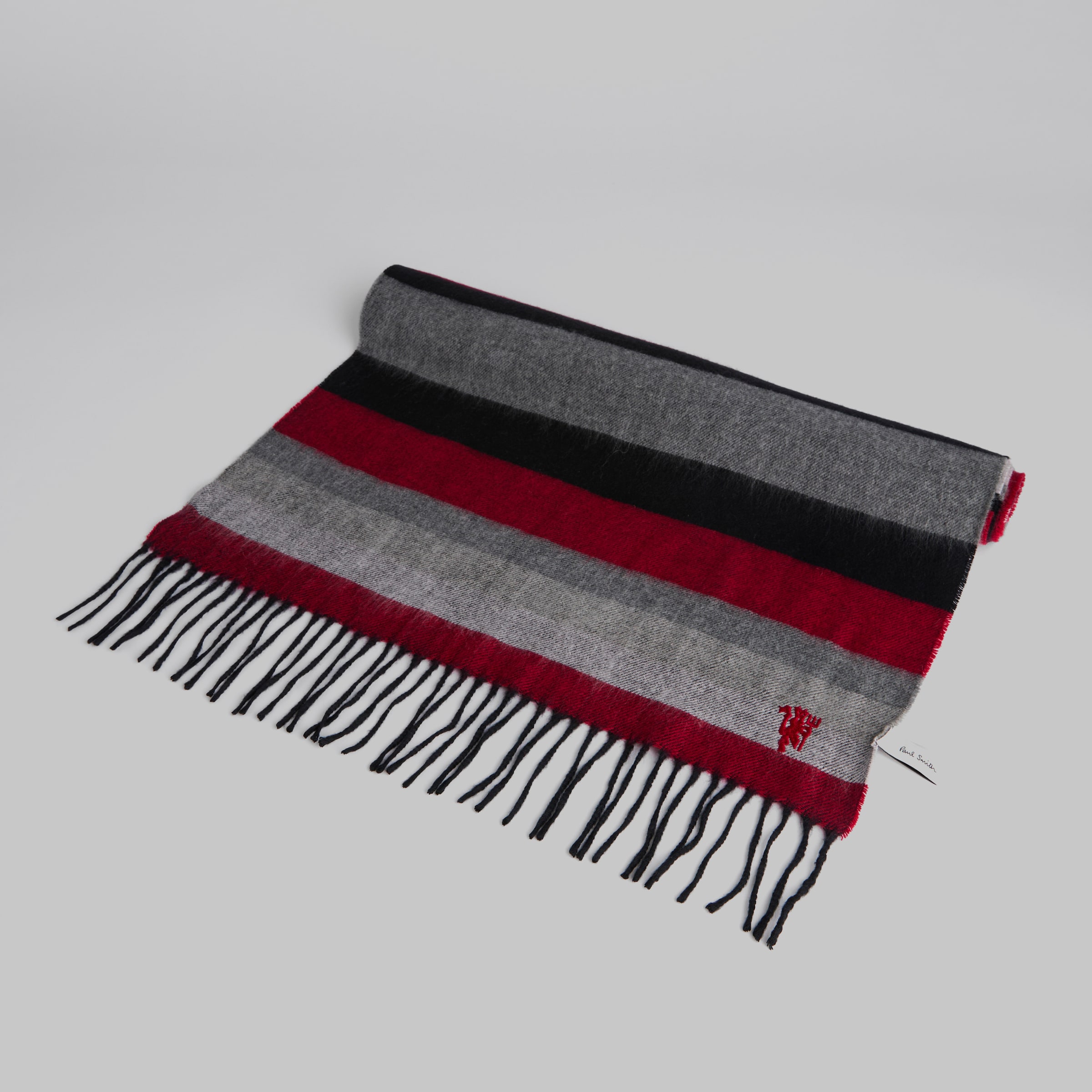 Manchester United x Paul Smith All Over Stripe Scarf Multi Multi Detail [3-5]