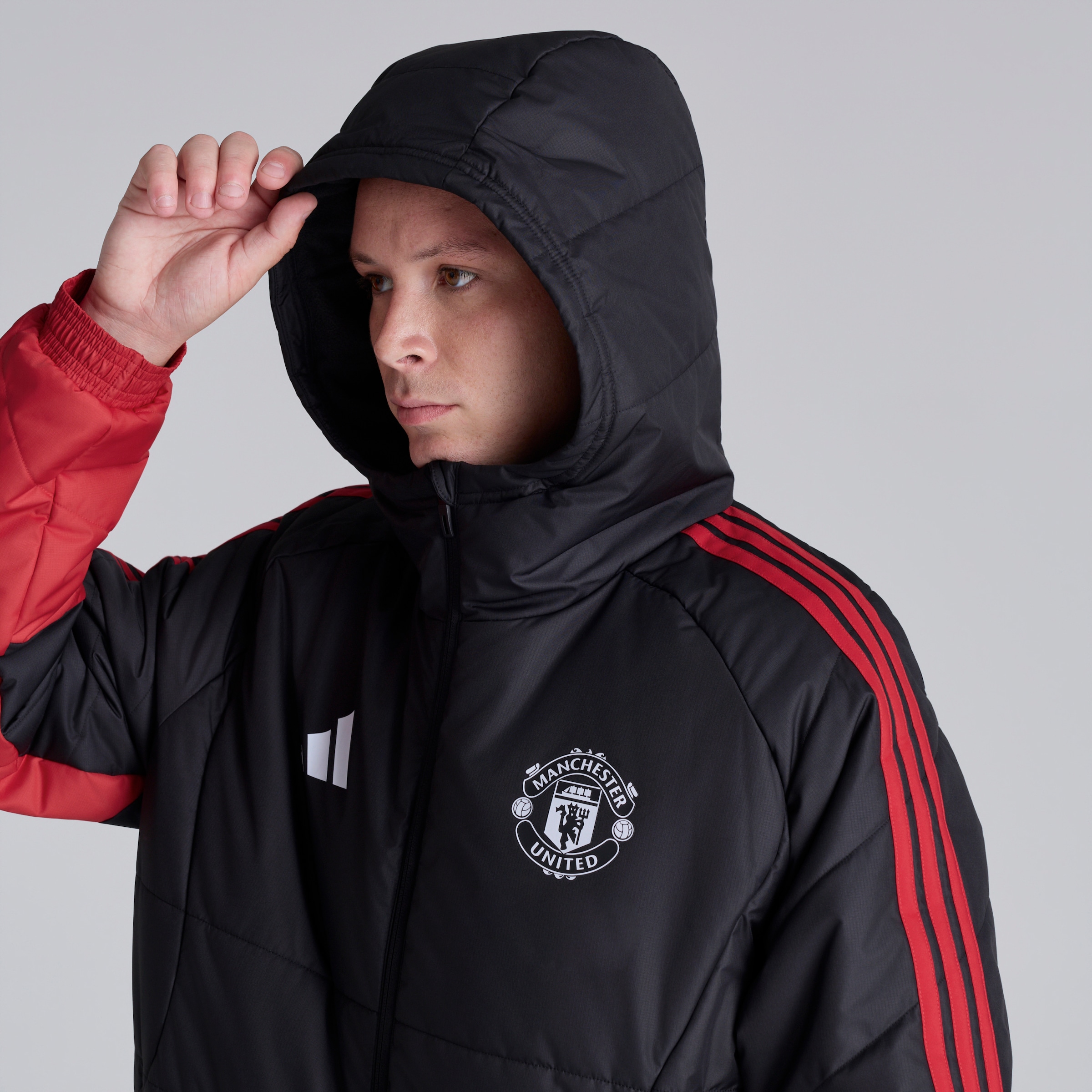 Manchester United 26/27 Training Tiro Long Coat Black Black Detail [6-6]