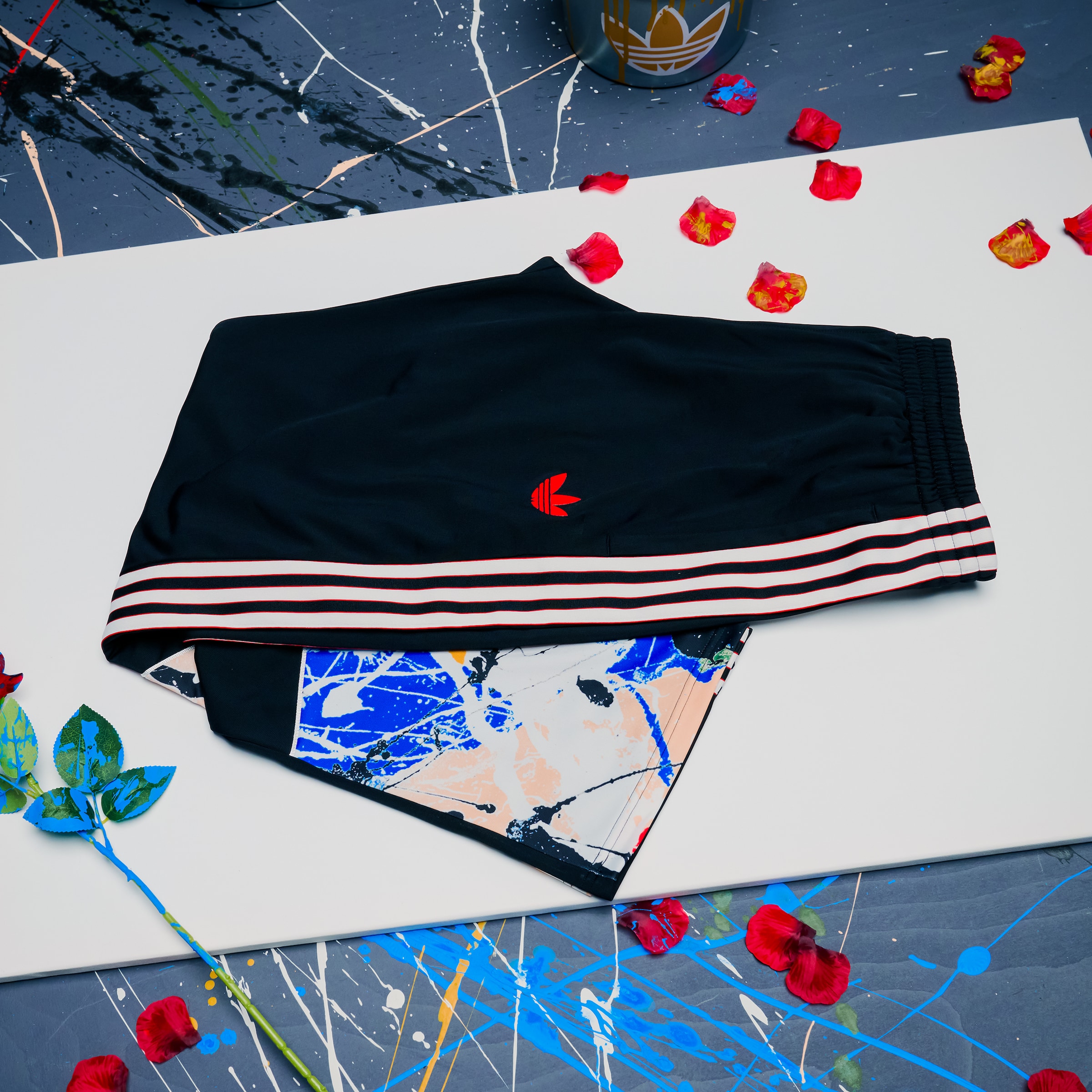 Manchester United x adidas Stone Roses Track Pants Black Black Detail [3-5]