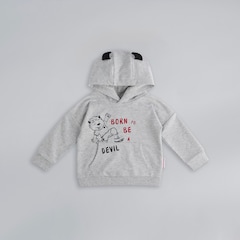 Manchester United Baby Born To Be a Devil Overhead Hoodie Grey