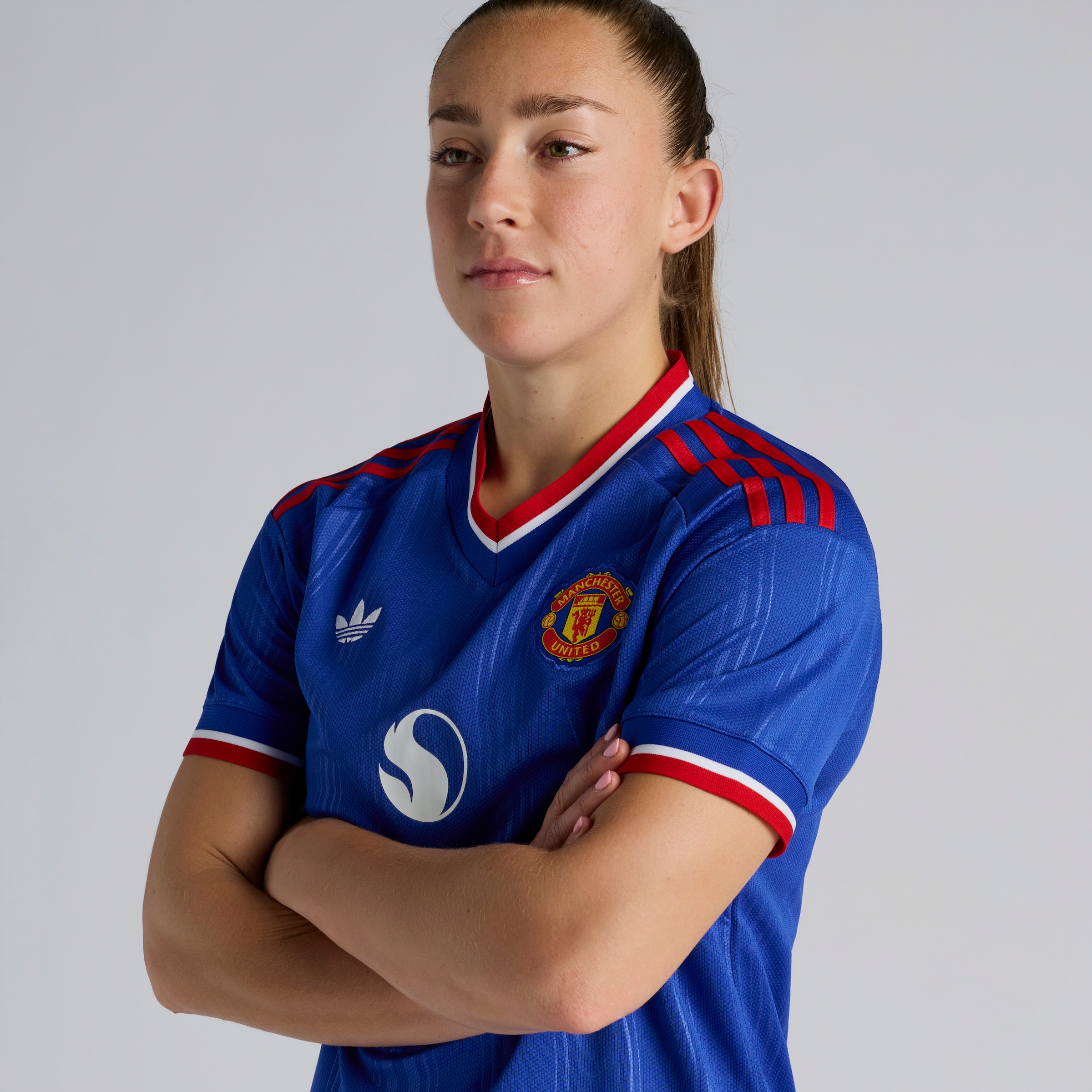 Manchester United Womens 26/27 Away Jersey 蓝色 细节 [4-5]