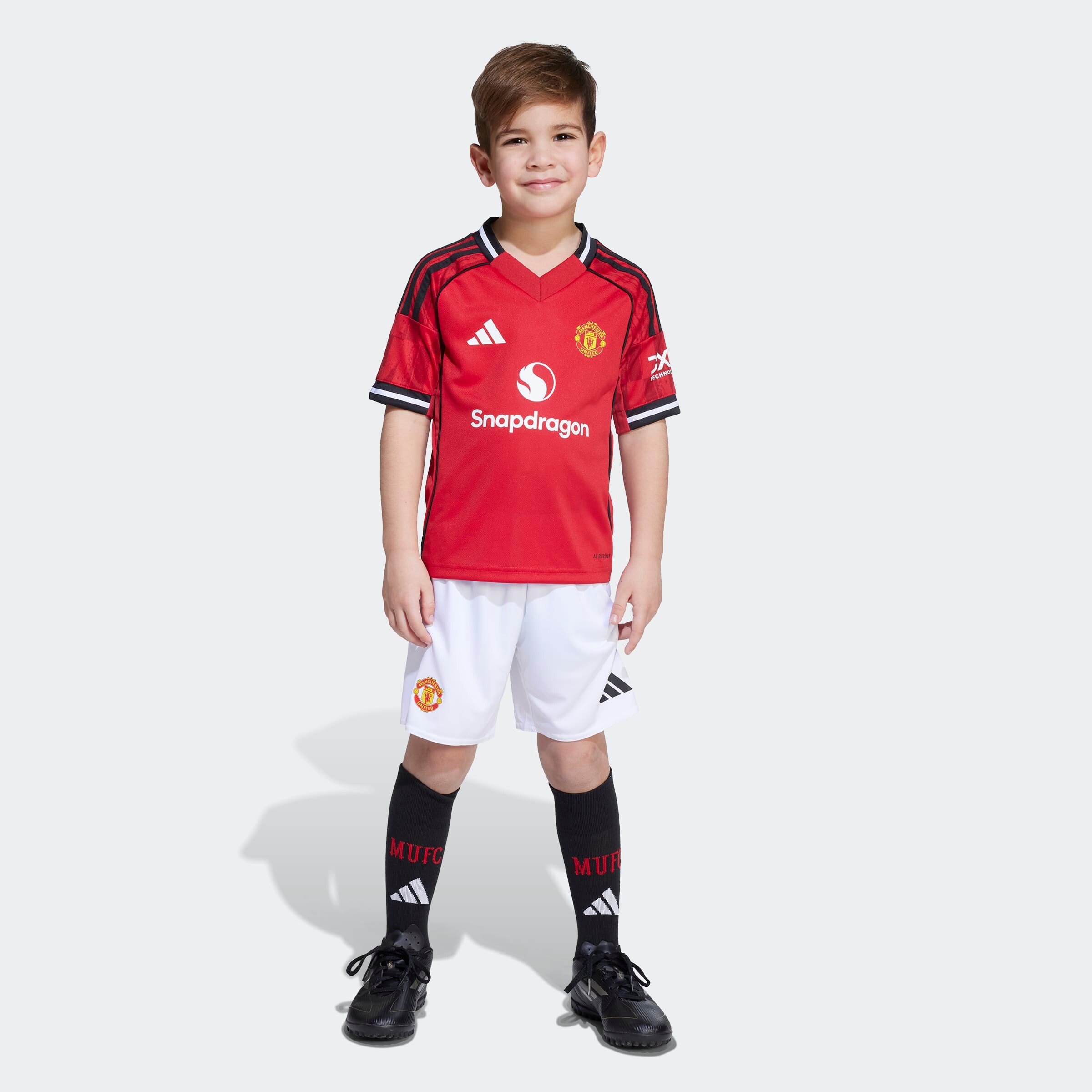 Manchester United Kids 25/26 Home Mini Kit Red Detail [4-11]
