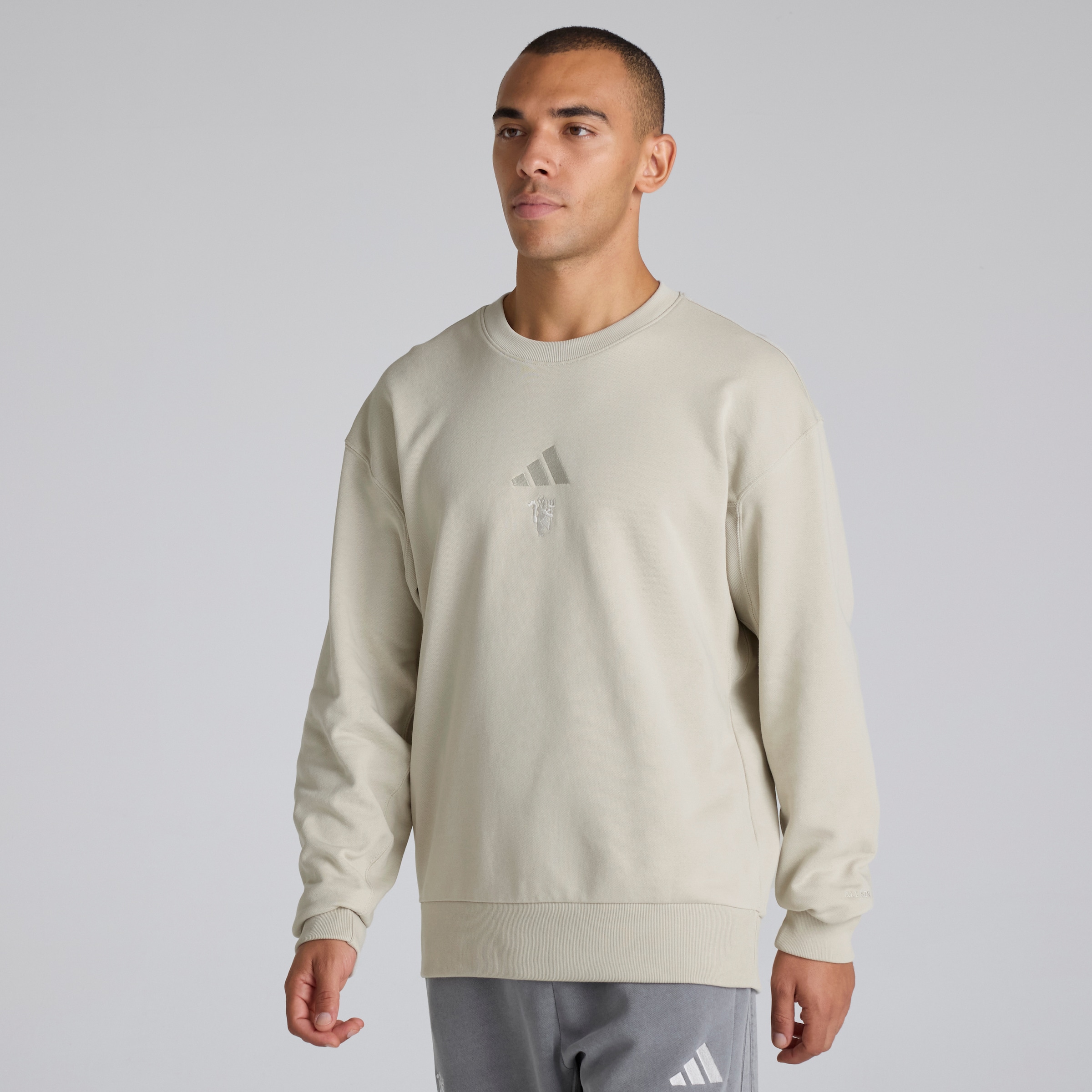 Manchester United x adidas ALL SZN Crew Sweatshirt Beige Beige