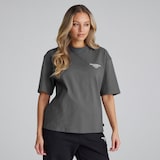 Manchester United Womens Back Print T-Shirt Slate