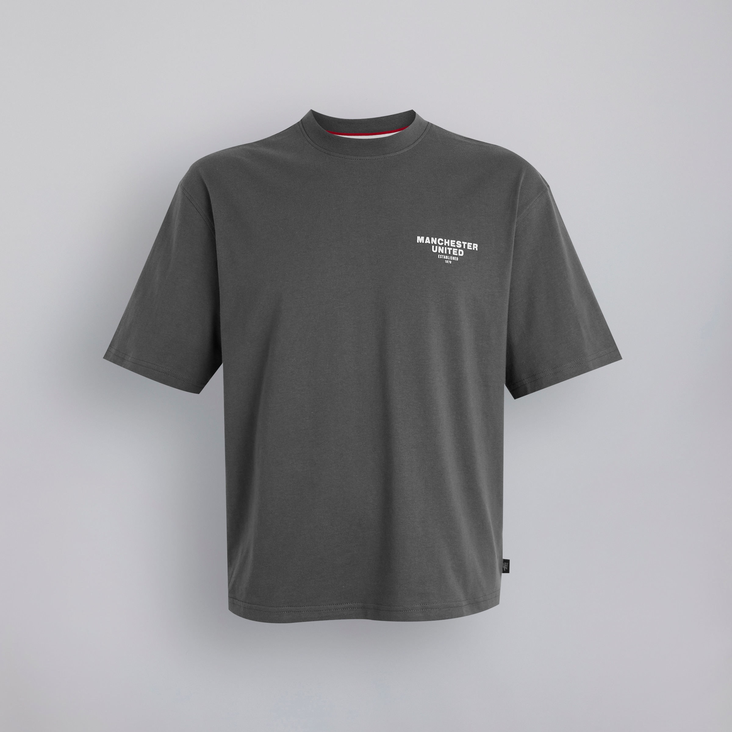 Manchester United Womens Back Print T-Shirt Slate Gris Détail [6-7]