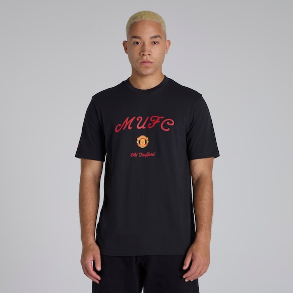 Manchester United x adidas Seasonal Graphic T-Shirt Black 검정색