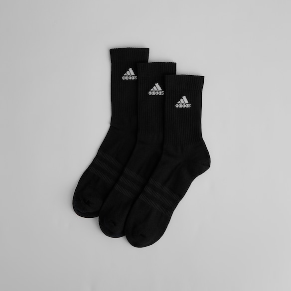 Manchester United x adidas Essentials Cushioned Crew Socks 3 Pack Black/Black/Black Black