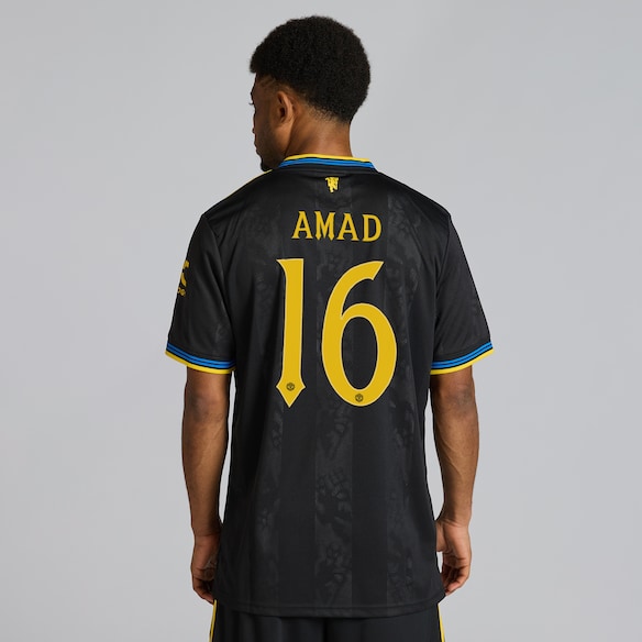 Manchester United 25/26 Third Jersey with Amad 16 Club Printing Black