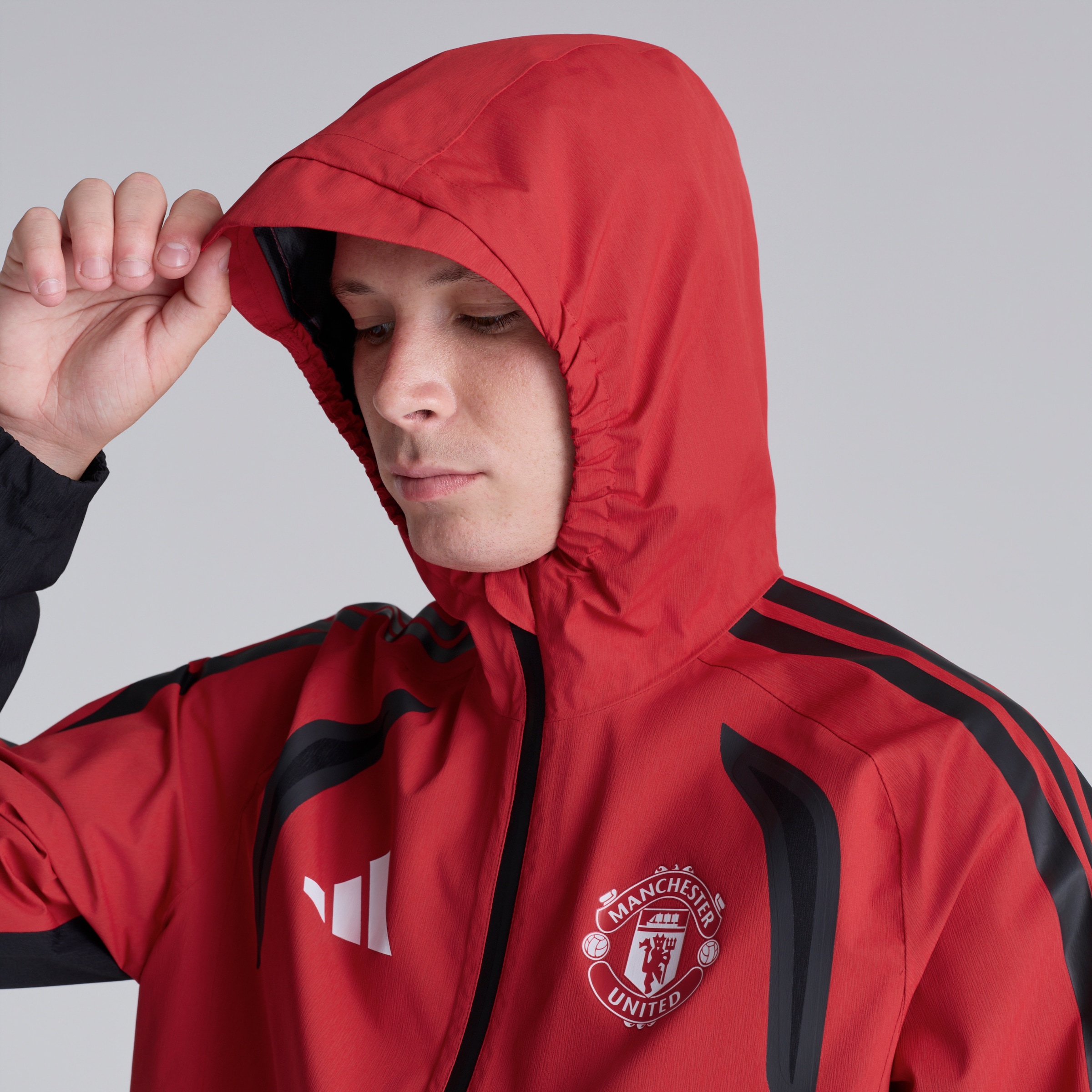 Manchester United 26/27 Training Tiro Authentic Rain Jacket Red Red Detail [6-6]