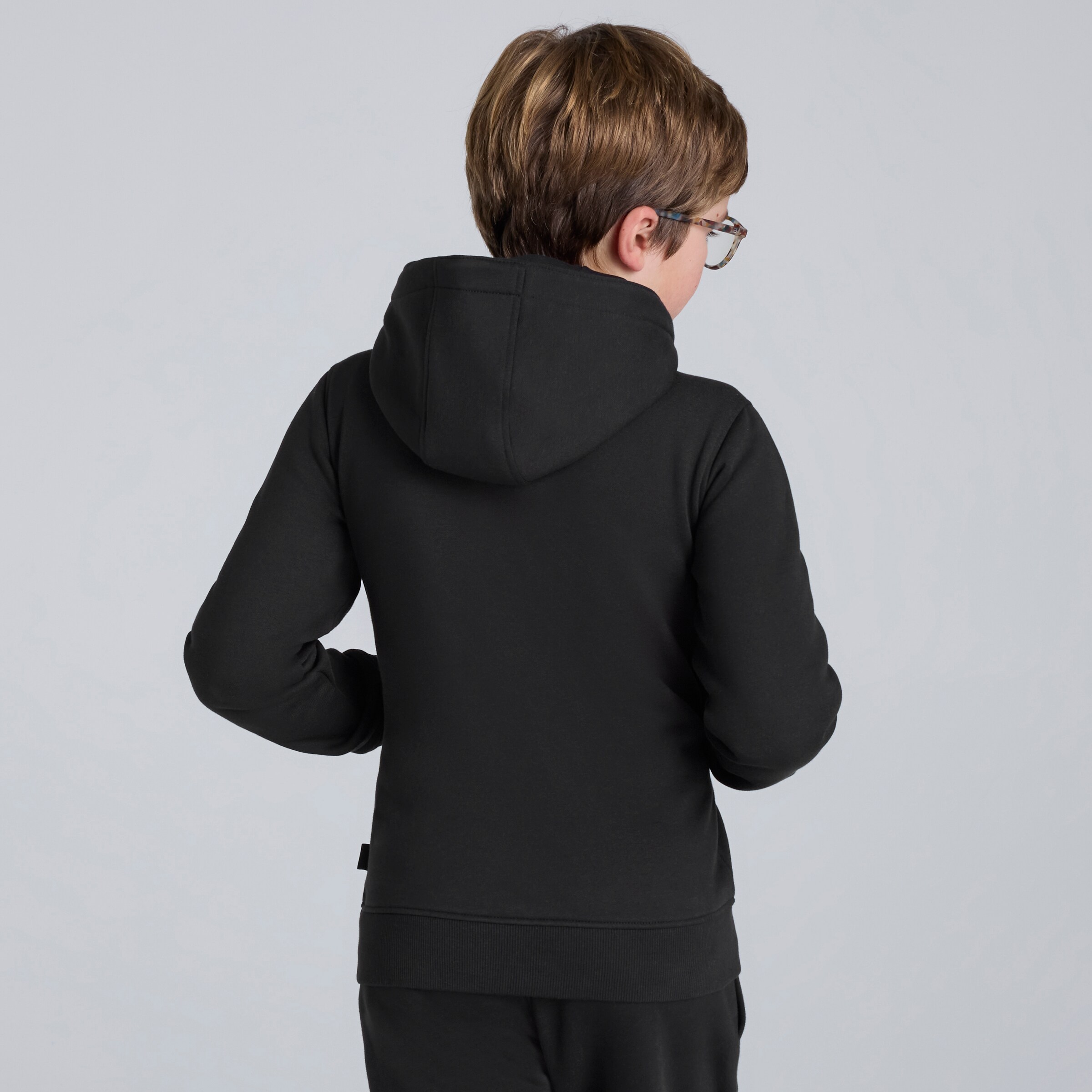 Manchester United Kids Quarter Zip Hoodie Black Black Detail [2-6]