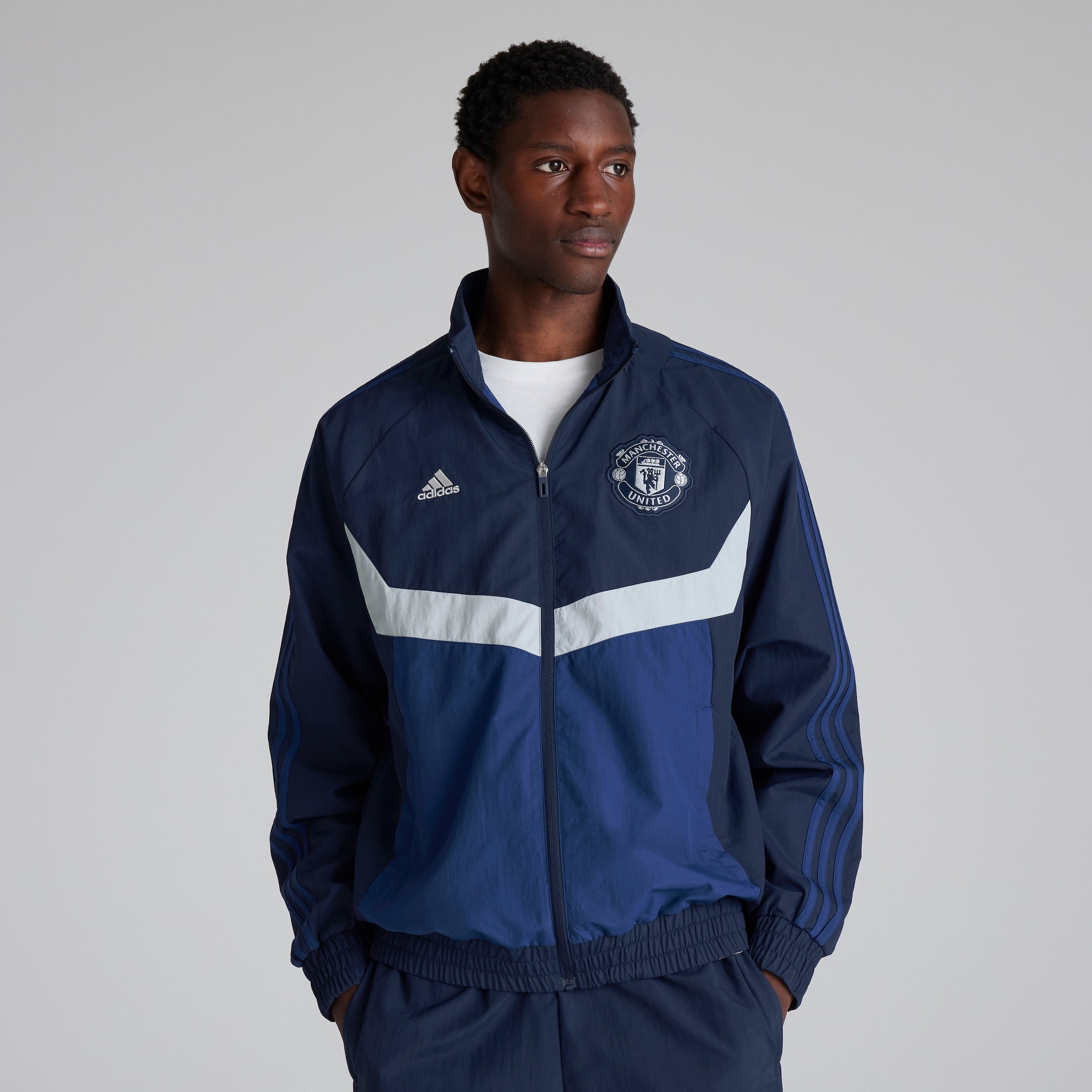 Buy Manchester United Seasonal Track Top Blue Manchester United