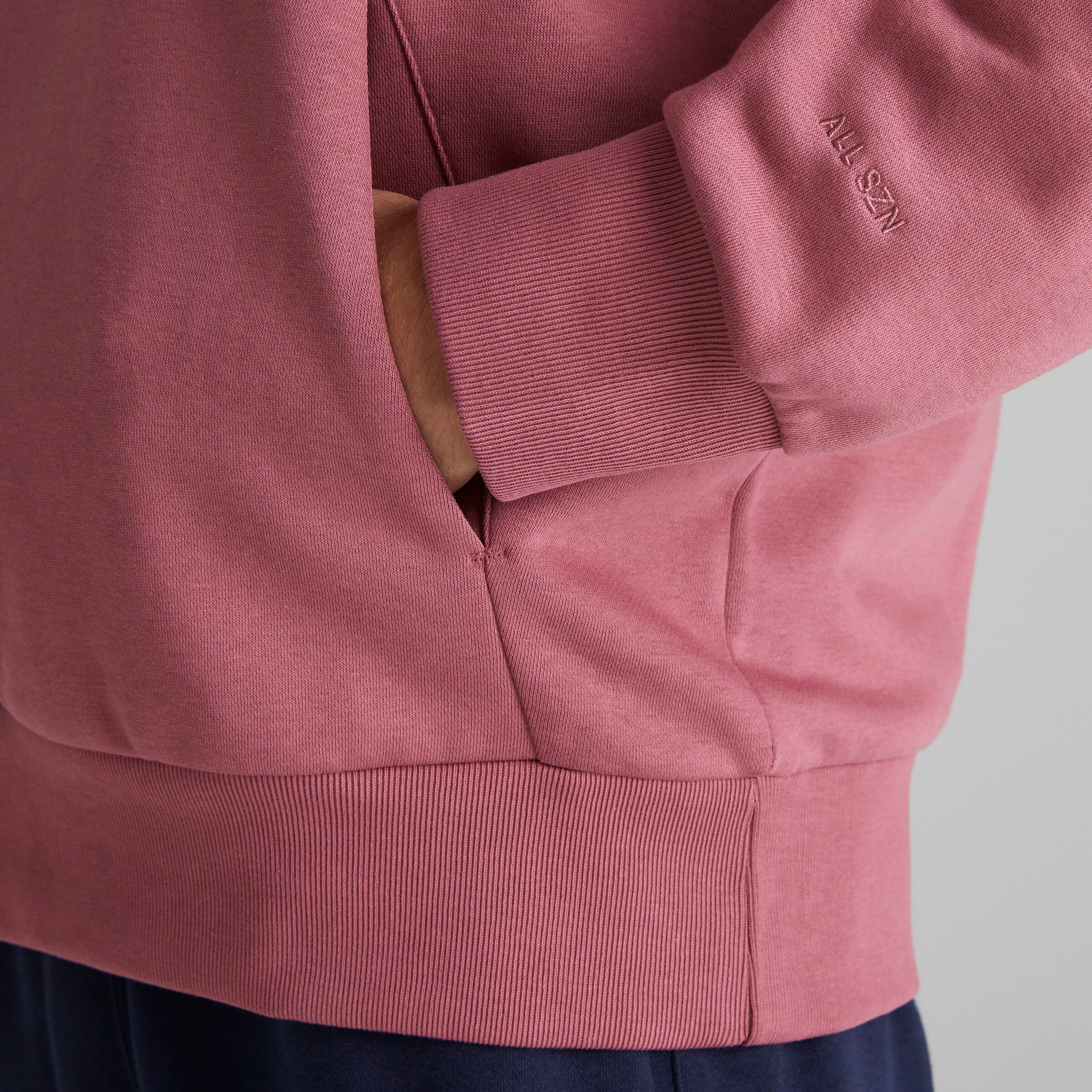 Manchester United x adidas ALL SZN Fleece Hoodie Burgundy Red Detail [6-8]