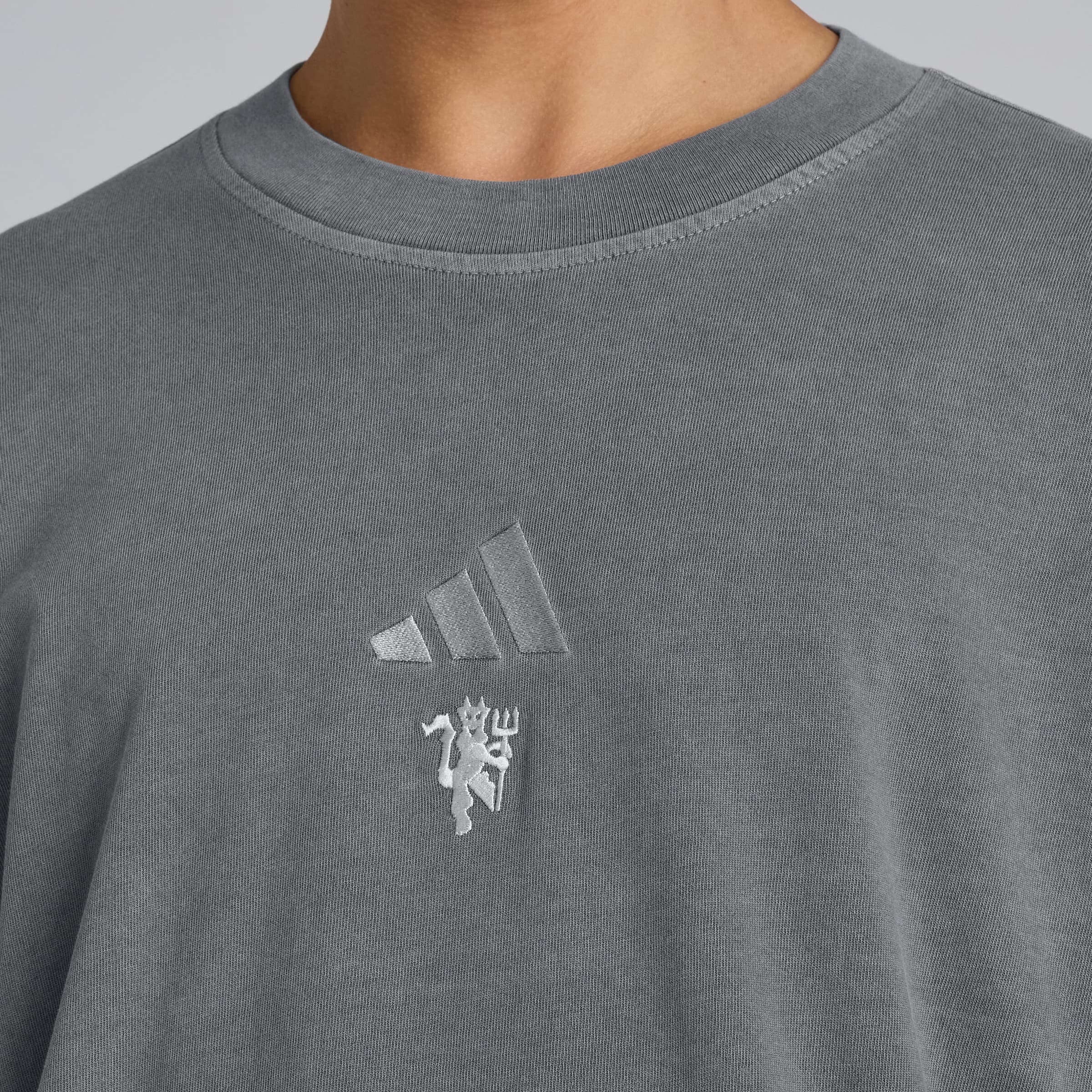 Manchester United x adidas ALL SZN T-Shirt Washed Black Noir Détail [4-5]