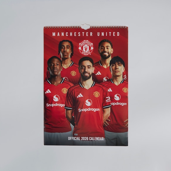 Manchester United 2026 A3 Player Calendar Red Rot