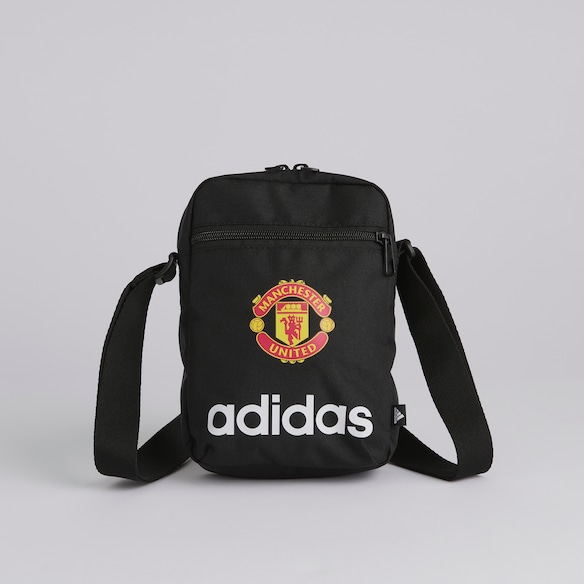 Manchester United x adidas Essentials Linear Organizer Schwarz Schwarz