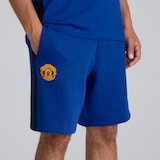 Manchester United x adidas Essentials 3-Stripes Fleece Shorts Blue